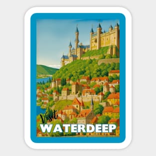 Waterdeep Tourism Poster - Sword Coast D&D Art Sticker